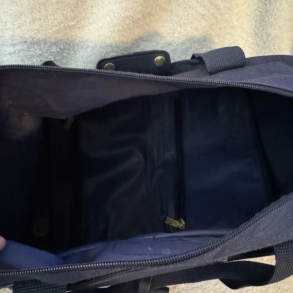 Diane von Furstenberg Navy Travel Duffel Bag